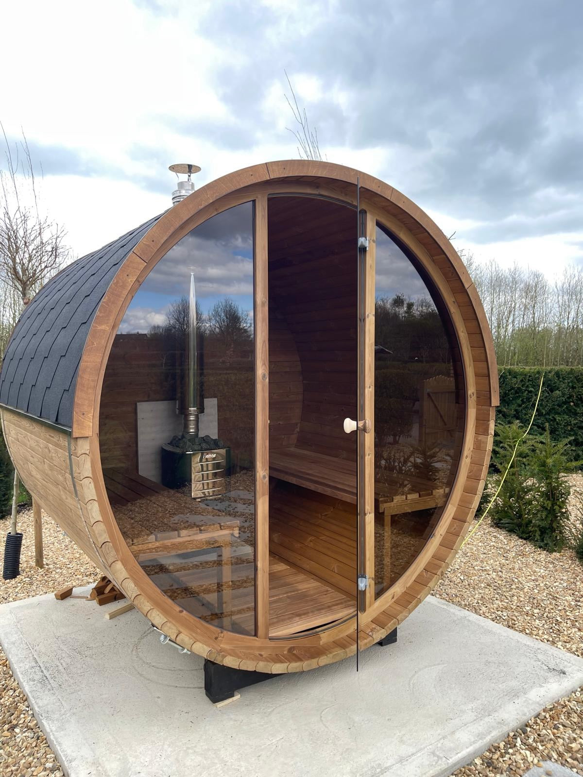 ThermoWood 2.0M x 2.1M Electric 8KW Full Glass 200 Sauna