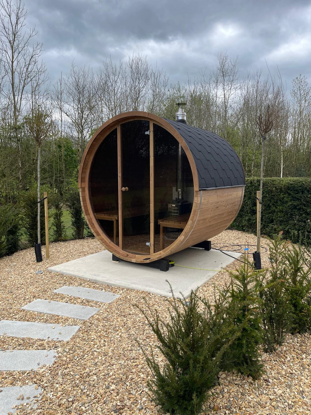 ThermoWood 2.0M x 2.1M Electric 8KW Full Glass 200 Sauna