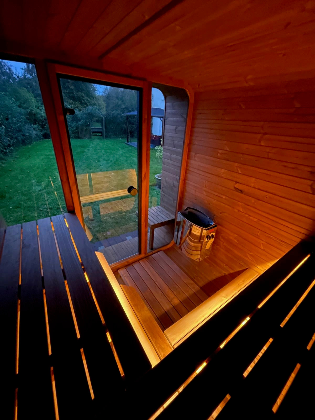 Square Sauna 2.2m x 2.0m x 2.2m With Terrace ELECTRIC